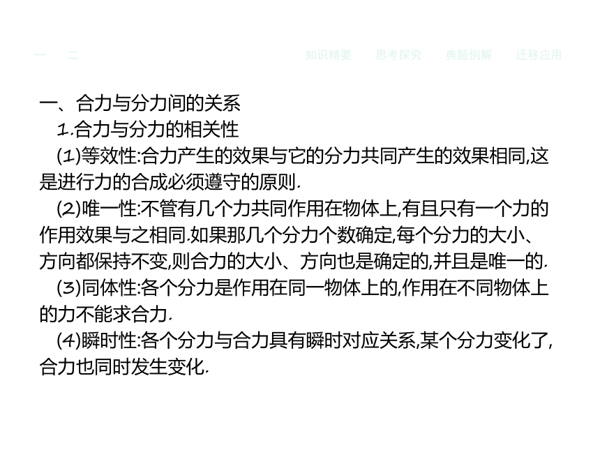 粤教版必修1同步教学课件：3.3力的等效和替代22张PPT