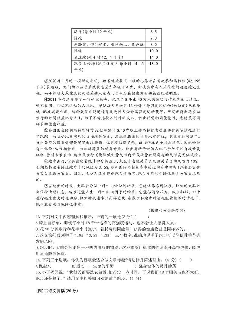 2021年浙江省杭州市上城区中考一模语文试卷（word版，含答案解析）