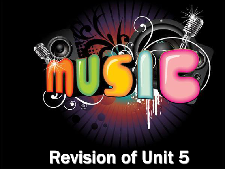 人教版高中英语必修2 Unit 5  Music Revision单元复习课件（共22张）