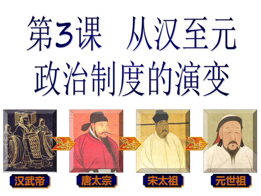 第3课 从汉至元政治制度的演变（共28张PPT）