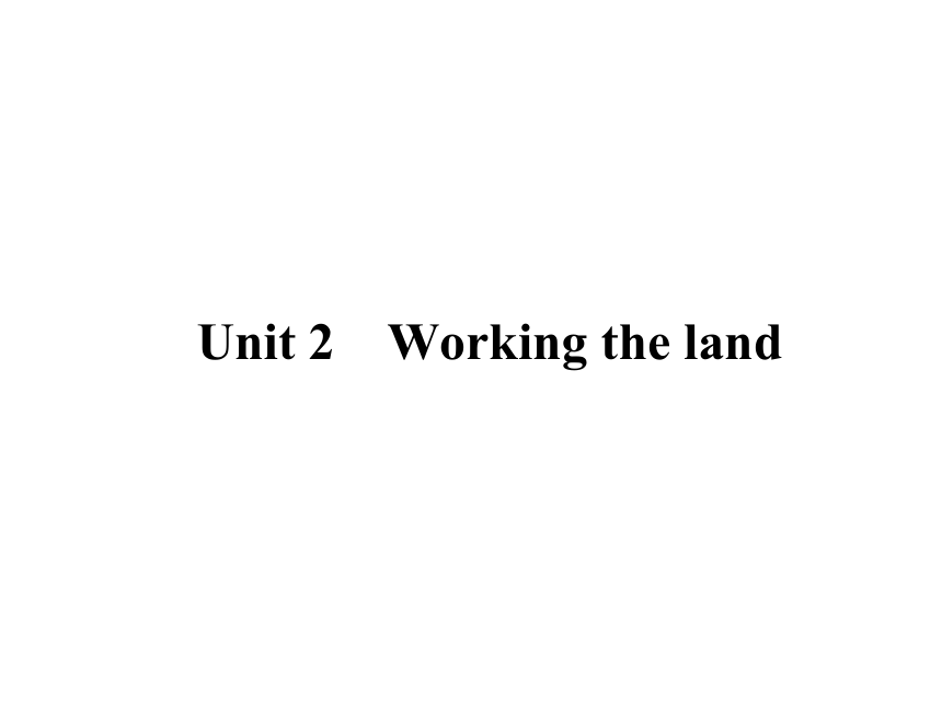 人教版高中英语必修四 Unit 2 working the land  Words课件(共37张PPT)