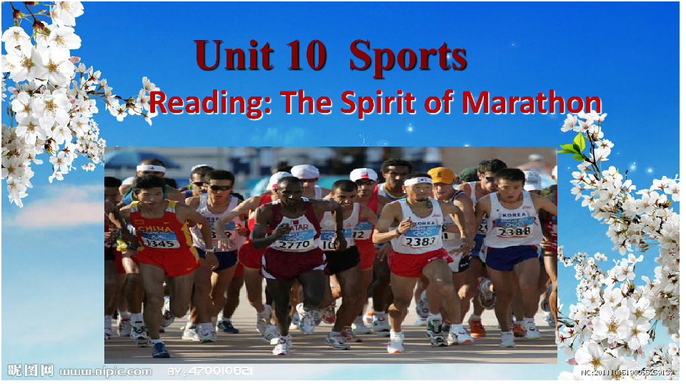 中职英语教材上册Unit 10  Sports课件（16张）