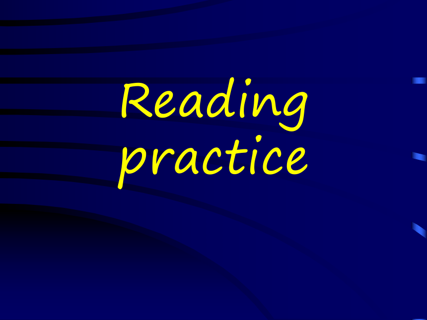 Reading practice[上学期]