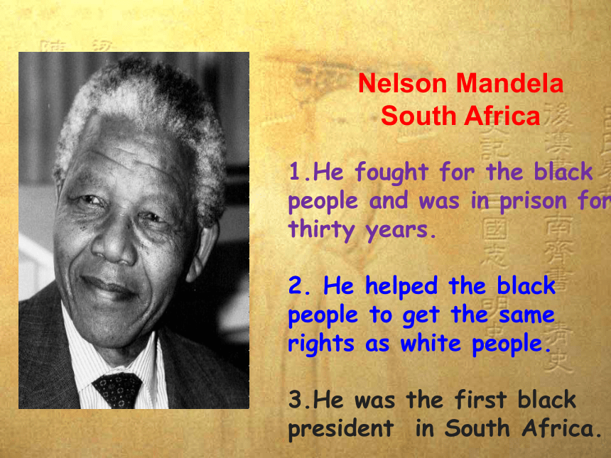 高中英语人教版（新课程标准）必修一：Unit 5 Nelson Mandela-A Modern Hero(36张PPT)