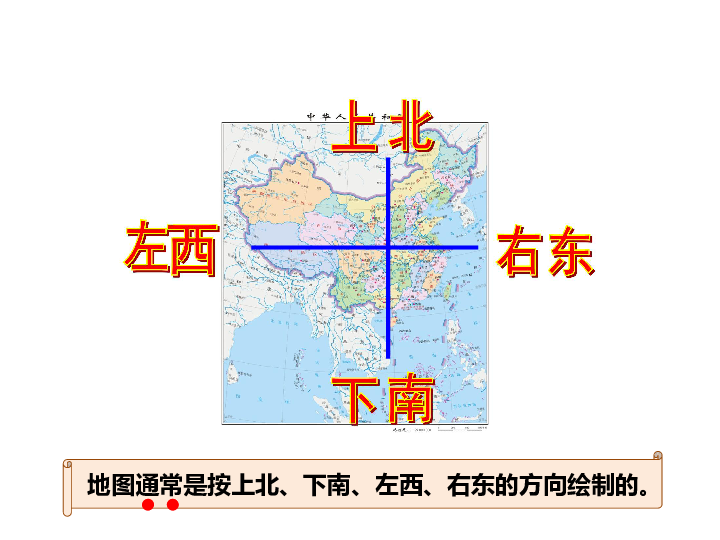 1 地图上辨认东,南,西,北 课件 西师大版(共18张ppt)
