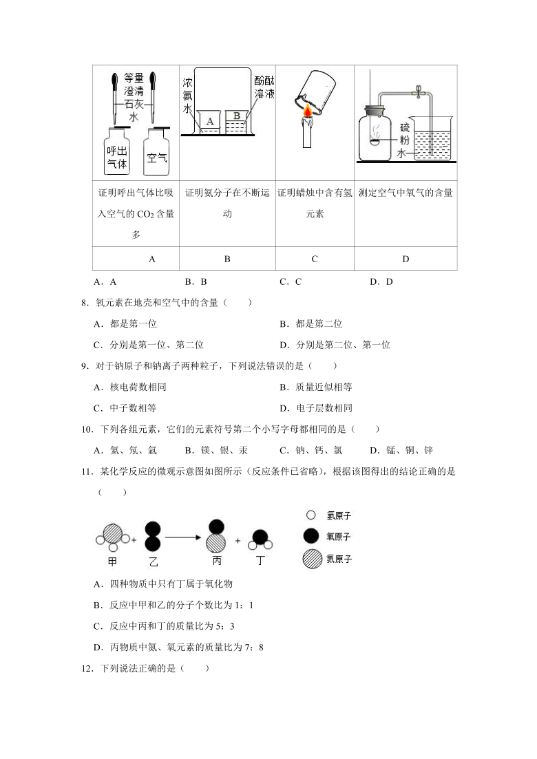 2021-2022学年人教版化学九年级上册《第3单元 物质构成的奥秘》单元复习题（word版 解析版）