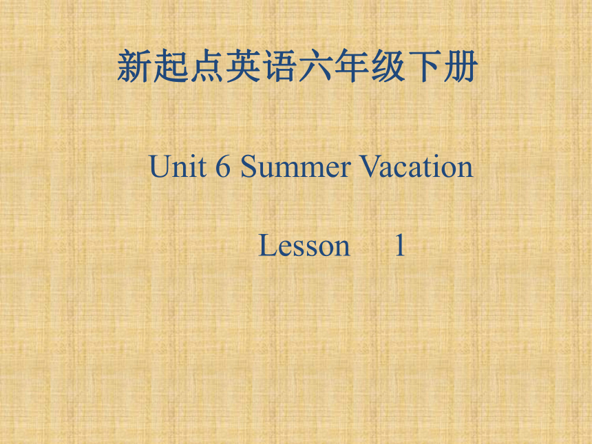 Unit 6 Summer vacation Lesson 1& Lesson 2 课件