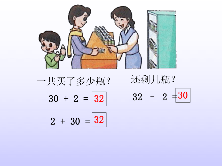 （人教新课标）一年级数学下册课件 整十数加一位数及相应的减法