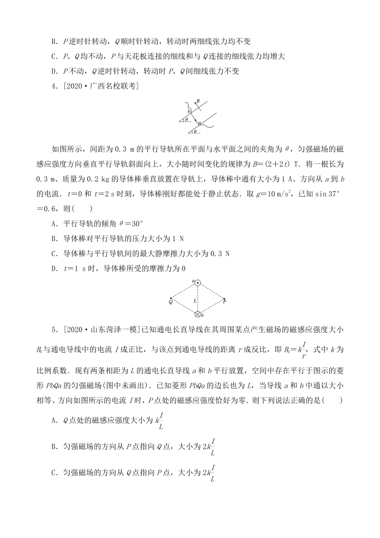 2021届高考物理二轮复习精练：磁场（Word版含解析）