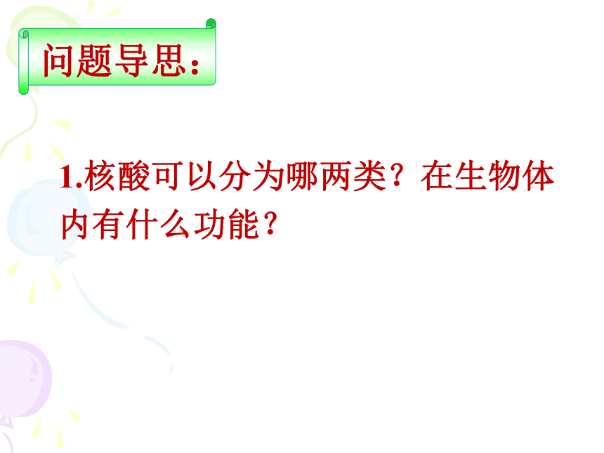 2017-2018学年人教版高中生物必修1第二章第3节 遗传信息的携带者——核酸  课件（28张）