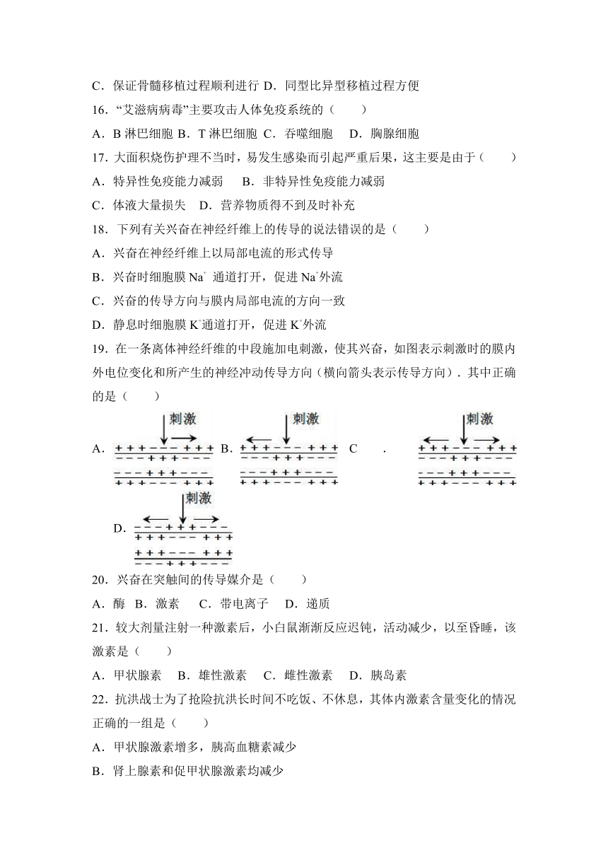 陕西省安康二中2016-2017学年高二（上）期中生物试卷（解析版）