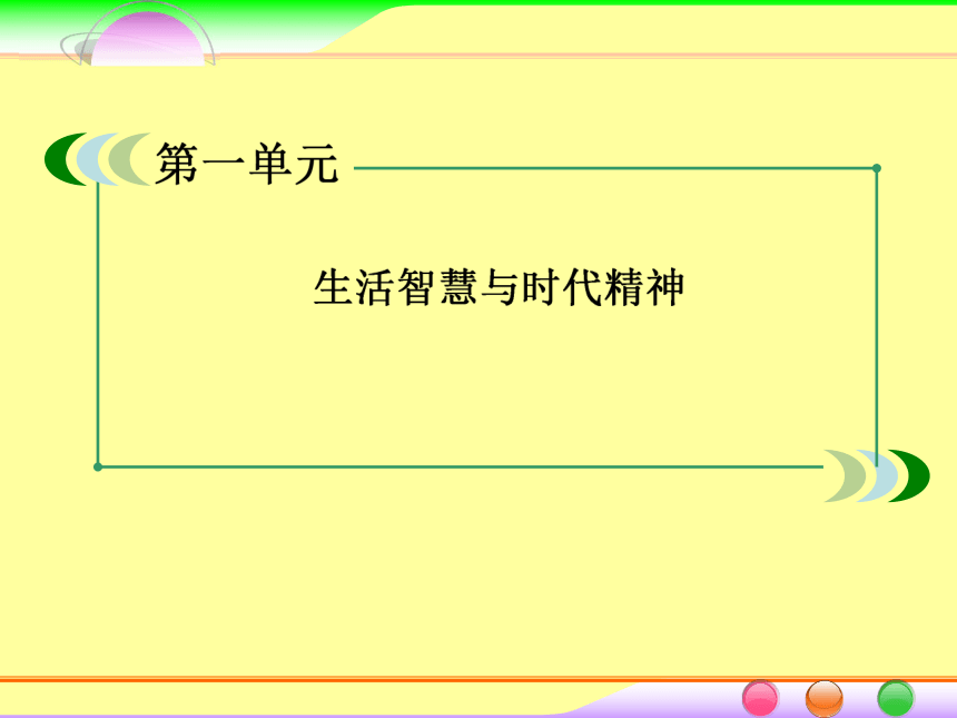 2014届高考政治[必修4]一轮总复习课件：1.3时代精神的精华