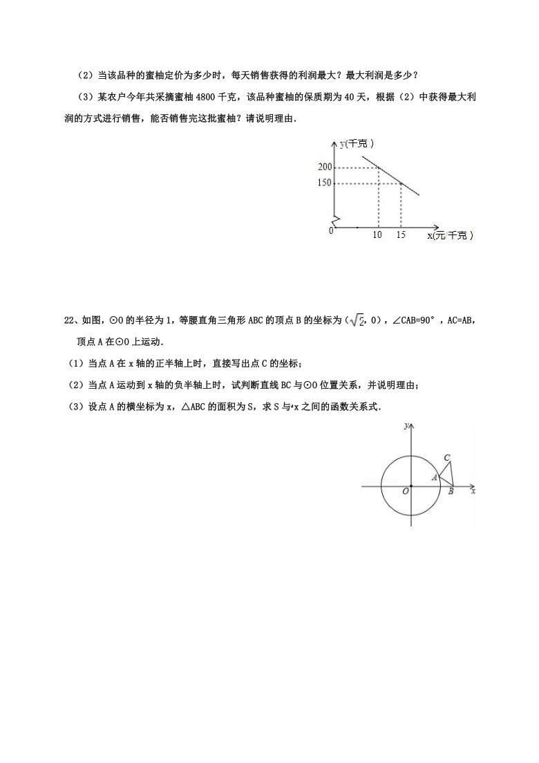 江西省赣州市寻乌县2020届九年级上学期期末检测数学试题（Word版 含答案）