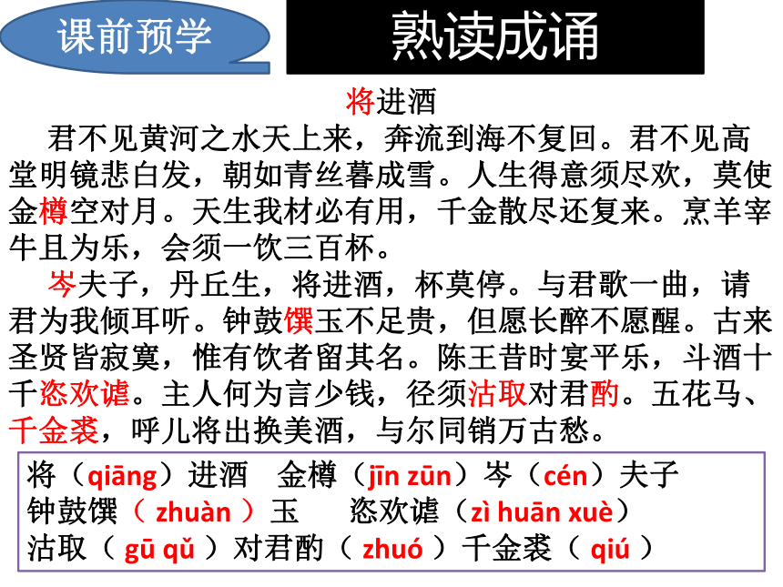 将进酒 课件(24张ppt)