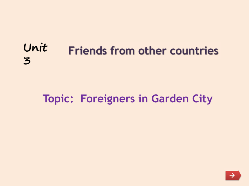 Unit 3 Friends from other countries 课件