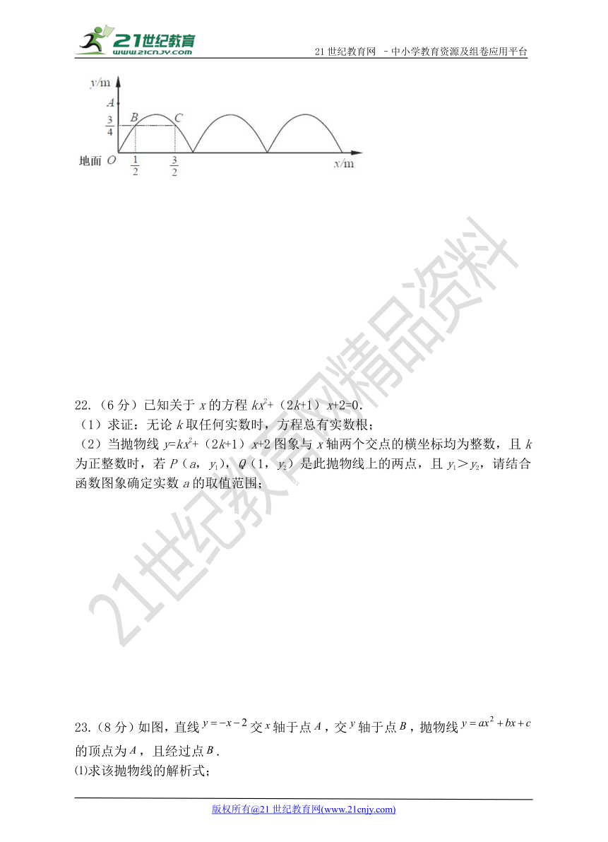 第22章 二次函数单元测试卷（附答案）