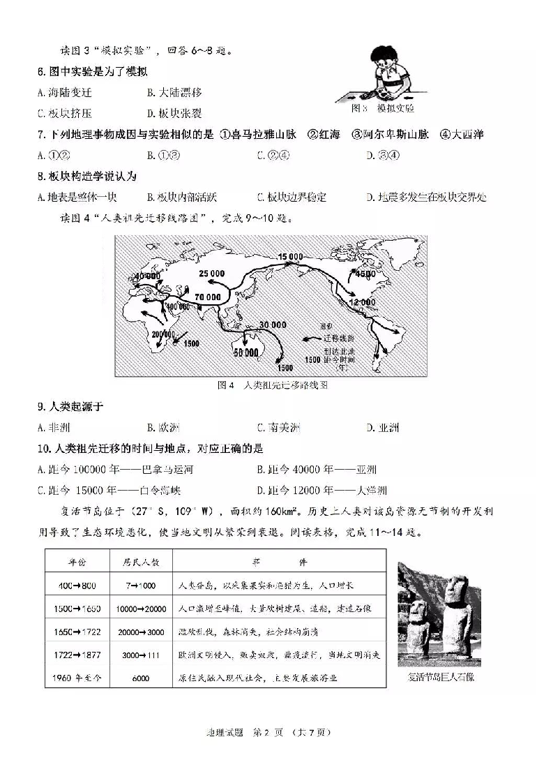 2019年山东济南天桥区一模试题（PDF版，无答案）