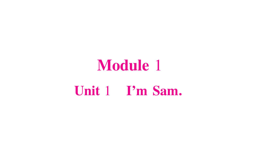 Module 1 Unit 1 I’m Sam 习题课件