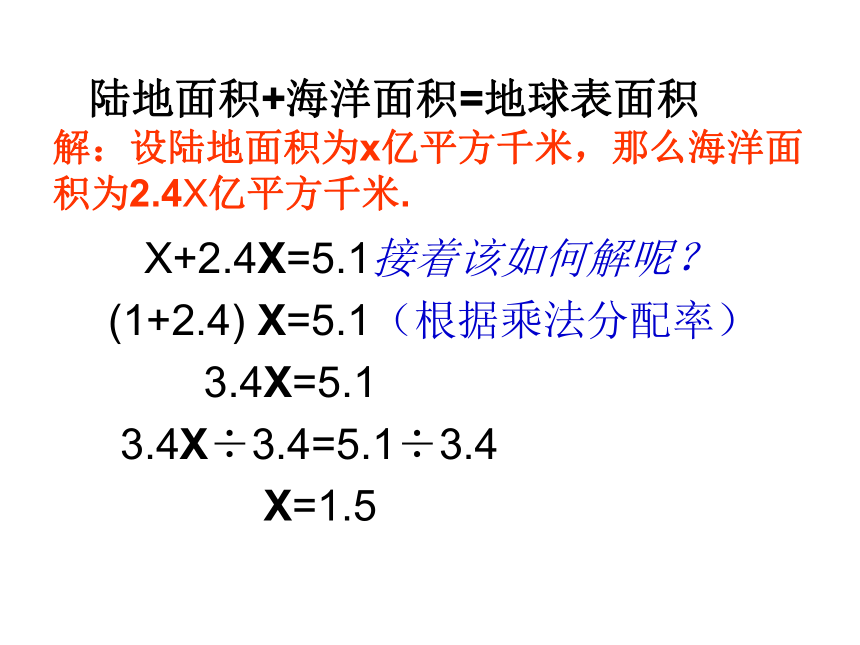 数学五年级上人教新课标4.2.3稍复杂的方程课件
