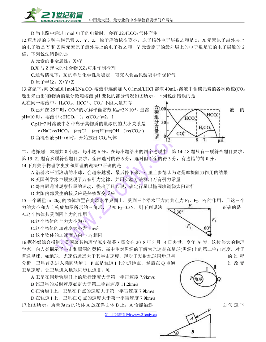 安徽省江南十校2018届高三冲刺联考（二模）理综（解析版）