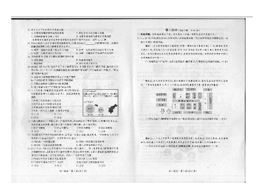 北京市东城区2018-2019学年高一上学期期末检测政治试题（扫描版）