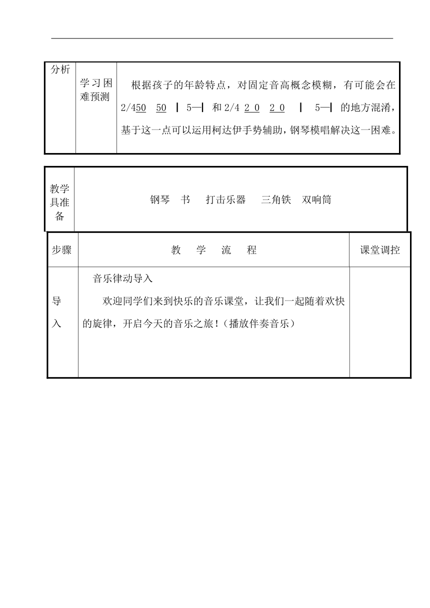 一年級下冊音樂教案8這是什麼人音版五線譜表格式