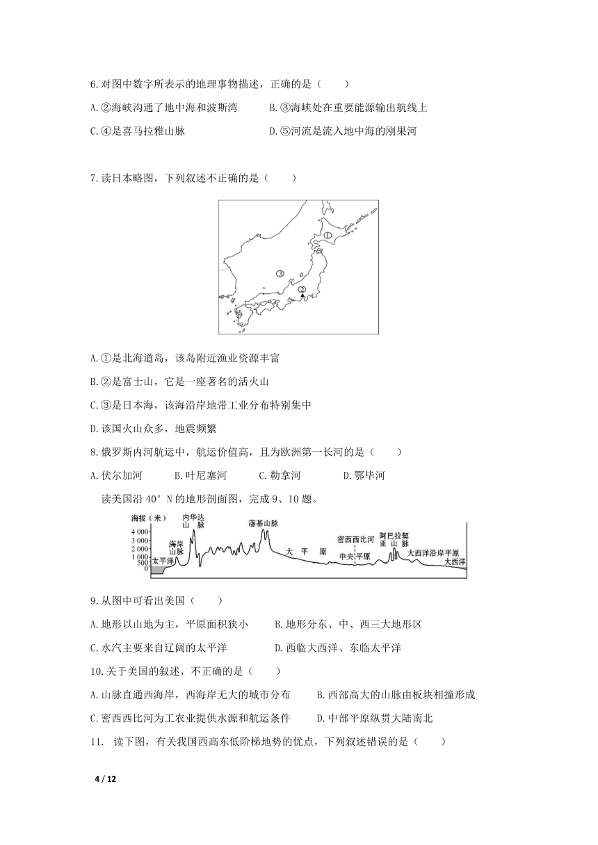 自然环境二专题复习