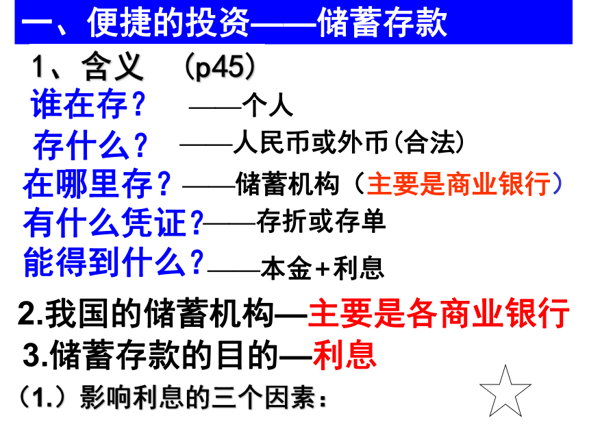 储蓄存款和商业银行