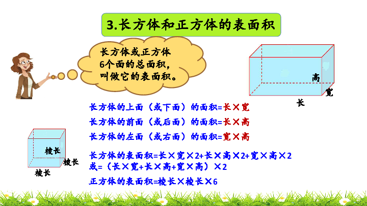 六年级上册数学课件1.14 长方体和正方体整理与练习 苏教版(共22张PPT)