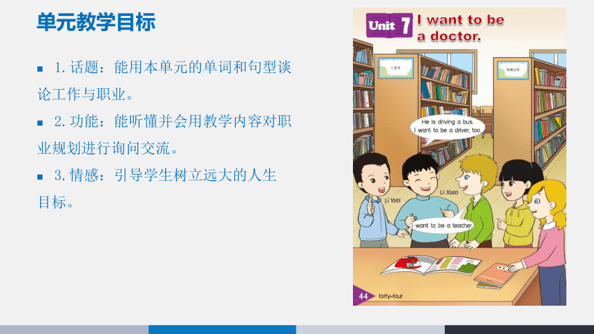 Unit 7 I want to be a doctor 教案