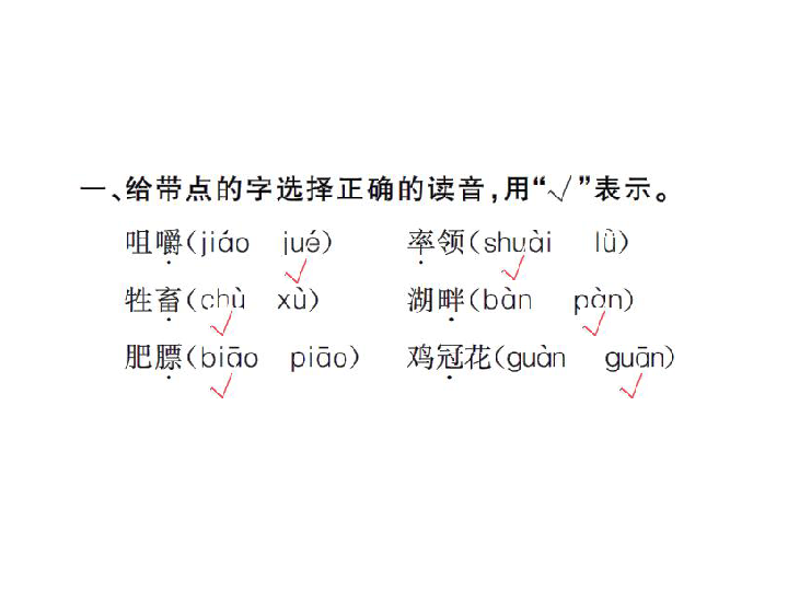 人教课标版四年级语文下册习题课件 语文园地六（10张ppt）