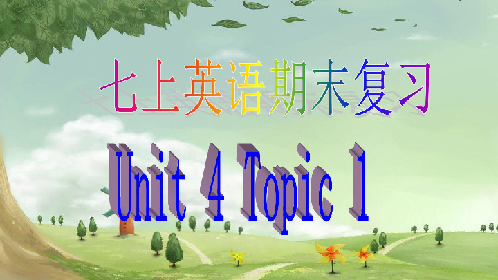 Unit 4 Having fun Topic 1 What can I do for you? 复习课件（共13张PPT）