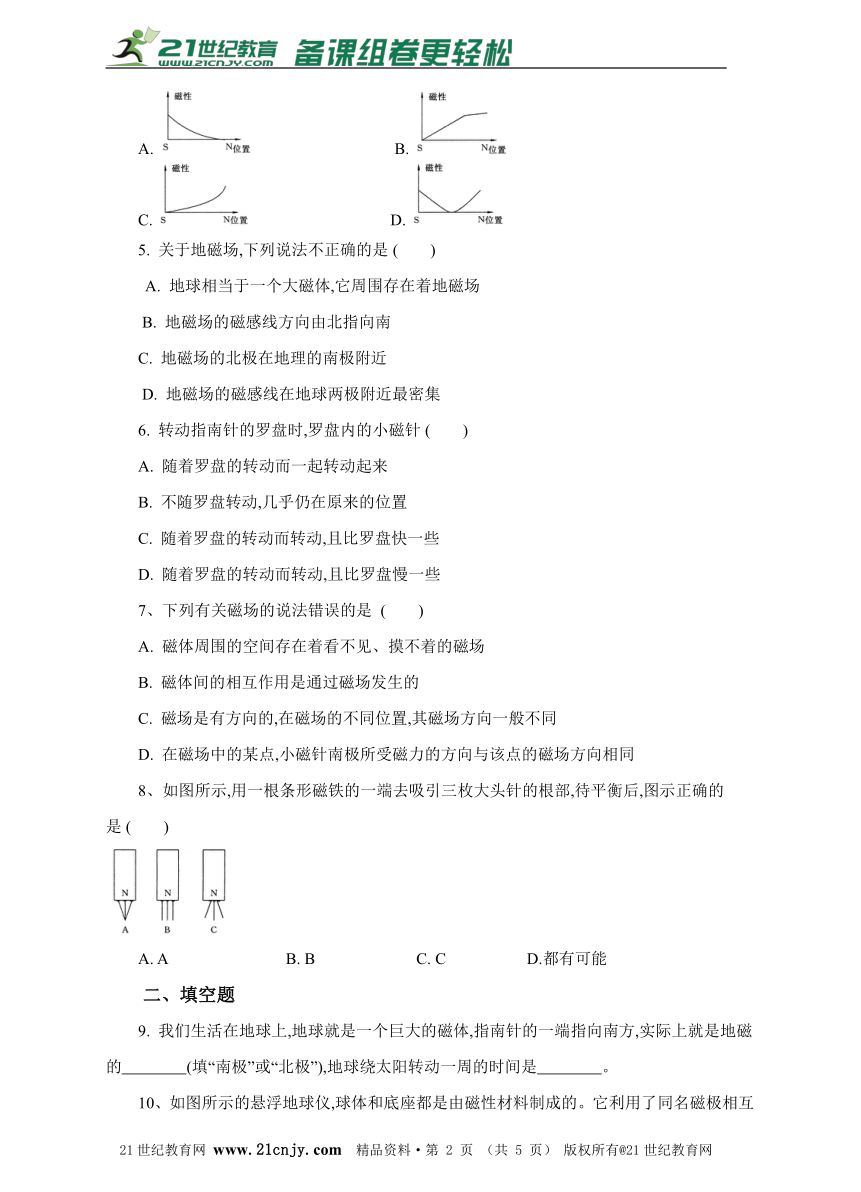 17.1 磁是什么 同步练习