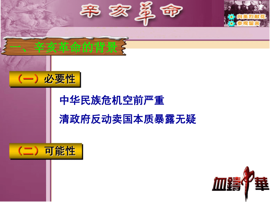 历史课件：人民版必修一专题三第二课 辛亥革命（共35张PPT）