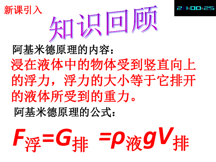 2019年八年级物理第十章 第3节物体的浮沉条件及应用（54张PPT+4视频）