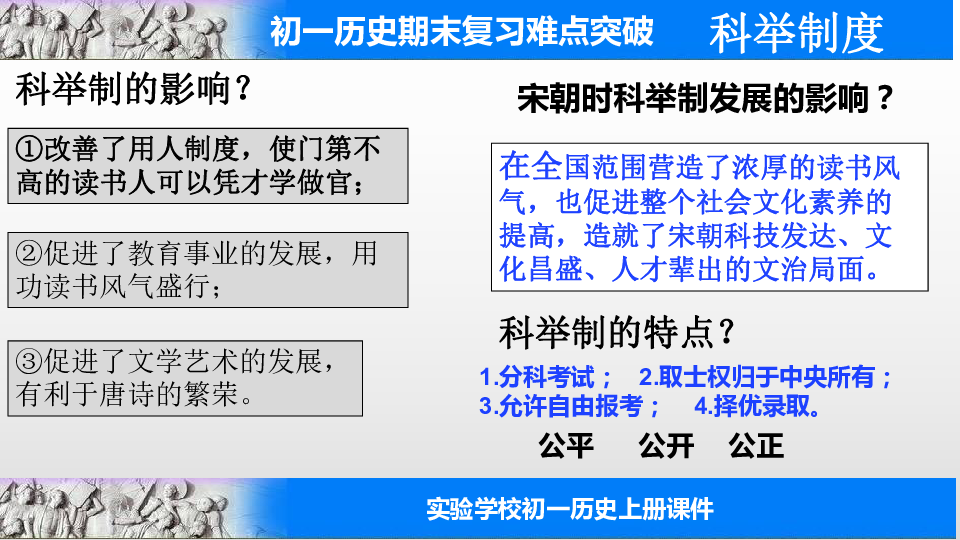 人教版七年级历史下册期末问答式复习课件（共31张PPT）