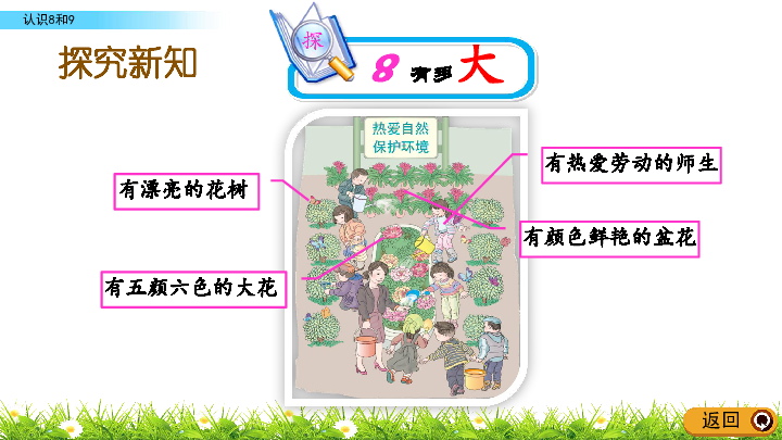 人教版一年级上册数学课件5.9 认识8和9(共19张PPT)