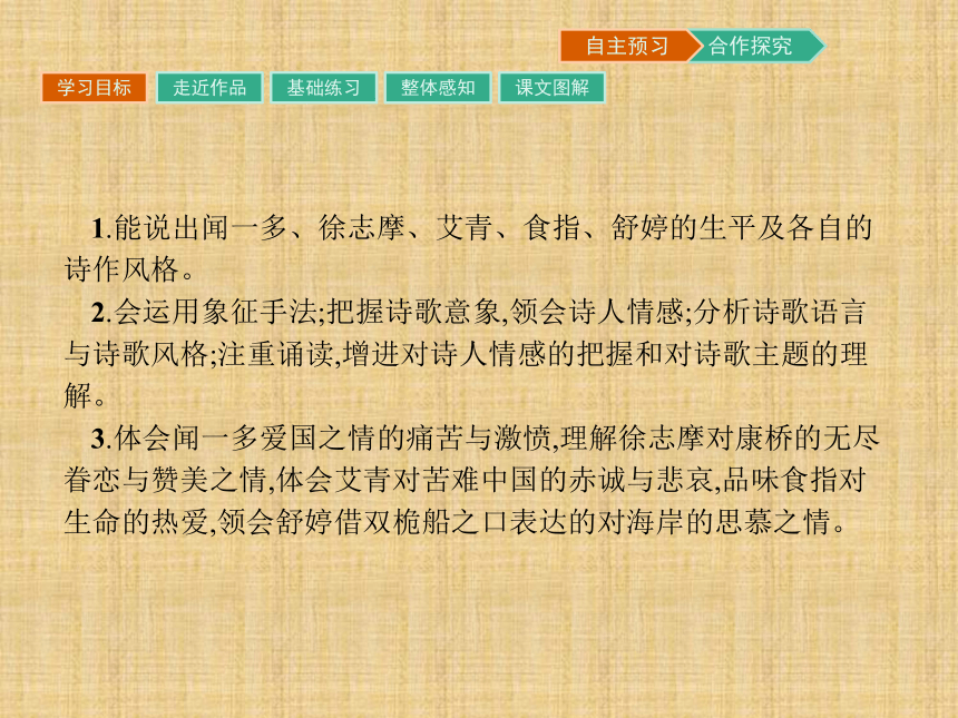 粤教版语文必修2同步教学课件：5 中国现代诗歌五首