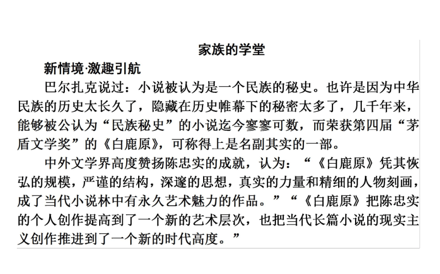 2017—2018学年语文人教版选修《中国小说欣赏》同步课件：10《白鹿原》