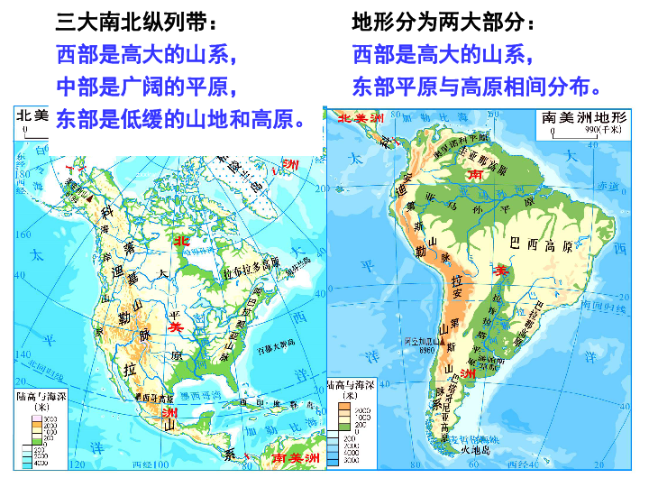 北美洲三大南北纵列带图片