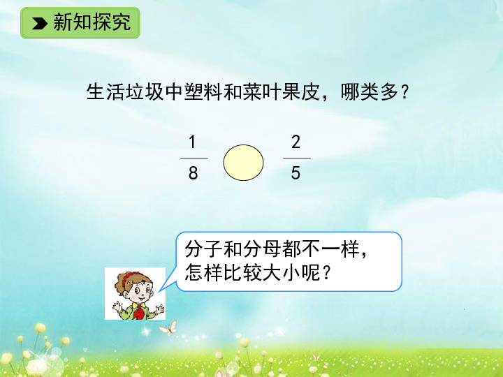 数学五年级下浙教版1.7分数的大小比较（二）课件（11张）