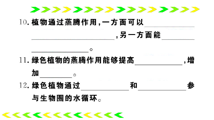 2019七年级生物上册习题课件：第3单元第三章 绿色植物与生物圈的水循环（29张ppt）