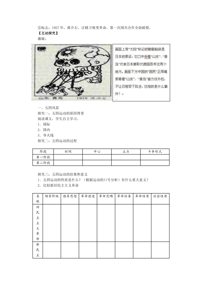 必修1第14课《新民主主义革命的崛起》学案