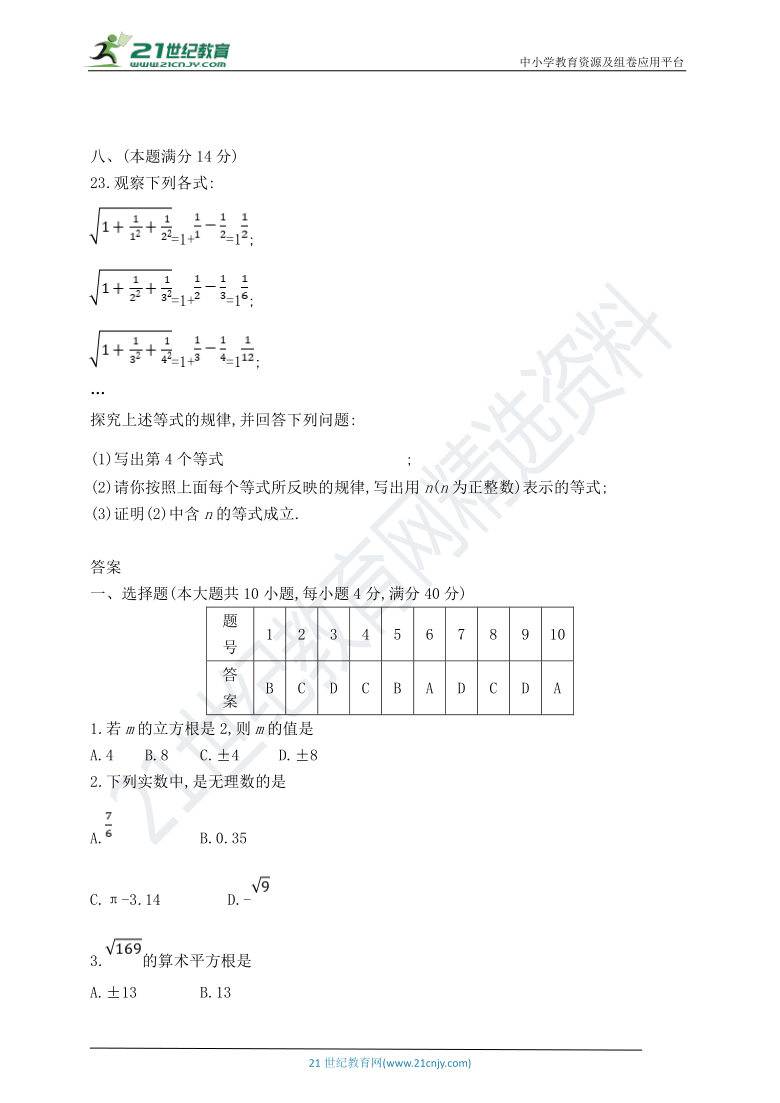 【2021年】中考一轮复习   平方根（含解析）