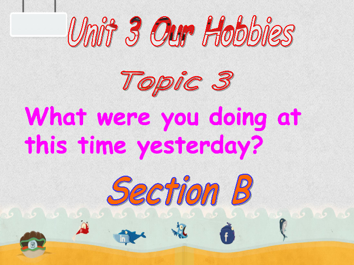 Unit 3 Our Hobbies Topic 3 What were you doing at this time yesterday? Section B 课件24张PPT
