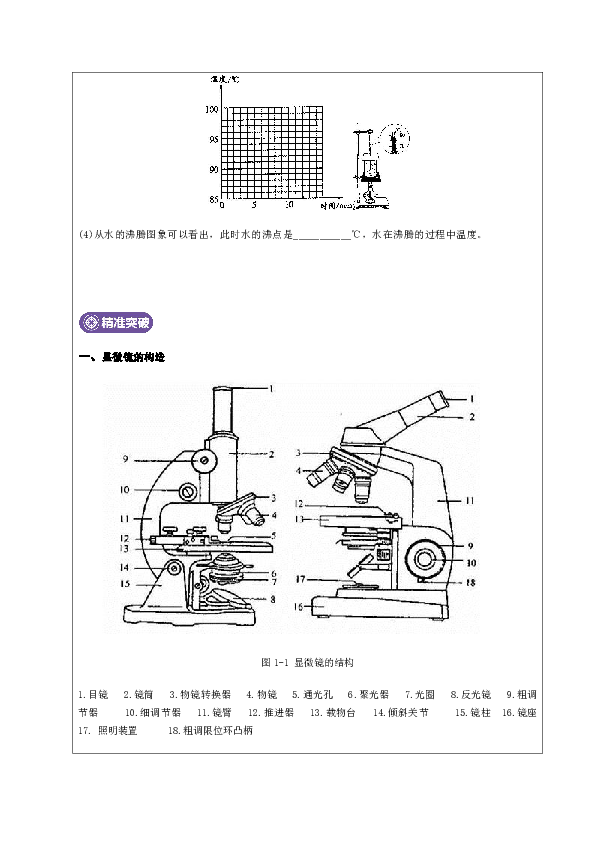 浙教版科学七年级上册  2.2 显微镜的使用 辅导教案