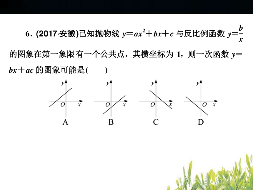 2018年浙江中考数学复习函数及其图象 小自测（62张PPT）