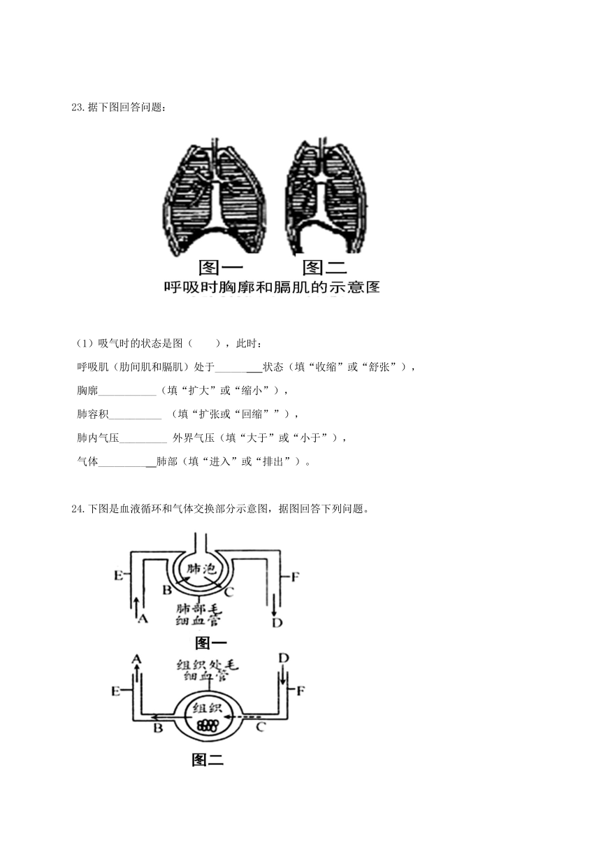 内蒙古鄂尔多斯康巴什新区第二中学2017-2018学年七年级下学期期中考试生物试题