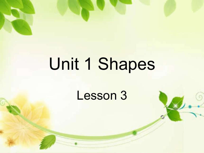 Unit 1 Shapes Lesson 3 课件