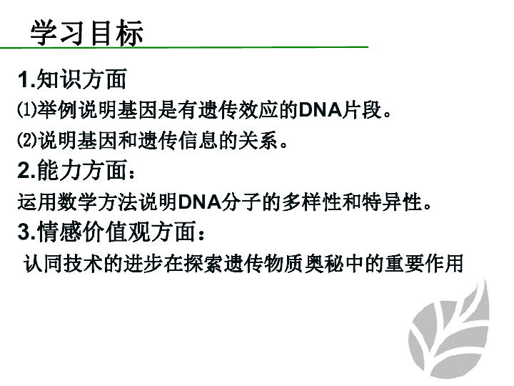人教版必修二 3.4基因是有遗传效应的DNA片段 课件 共36张PPT